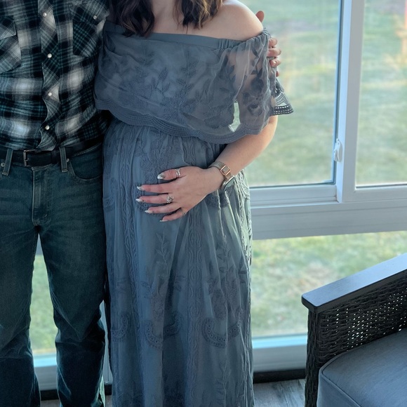 Blue Lace Dress from Pink Blush - Picture 2 of 4